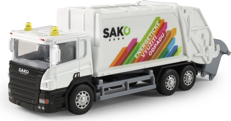 Camion dei rifiuti in metallo SAKO 15 cm a retrocarica