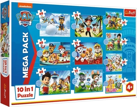 Puzzle 10 in 1 Squadra amichevole della Paw Patrol