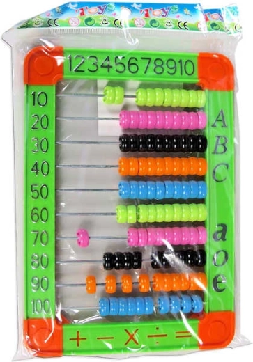 Abaco a palline in plastica 100 palline - 1 pezzo