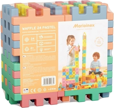 Costruzioni a incastro Cubo 24 colori pastello