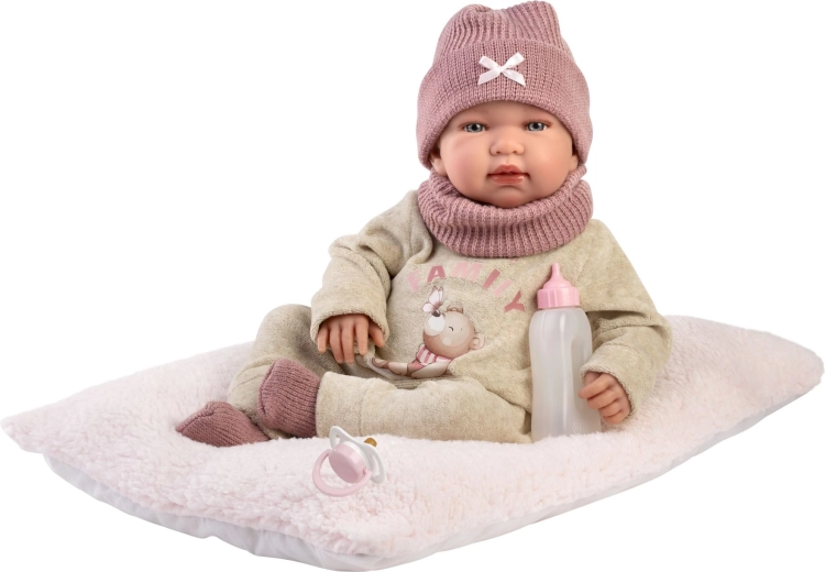 Llorens New born bambola neonato realistica con suoni 44 cm