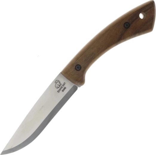 Beavercraft BSH1 Bushcraft Dune, coltello con manico in noce e fodero in pelle