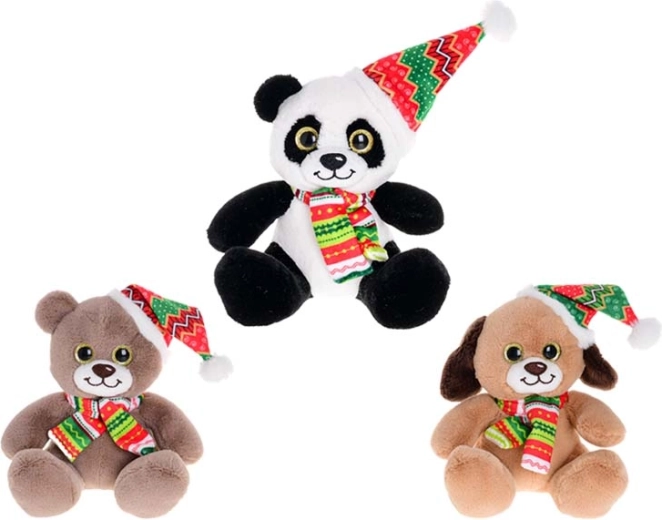 Peluches 15 cm con cappellino e sciarpa