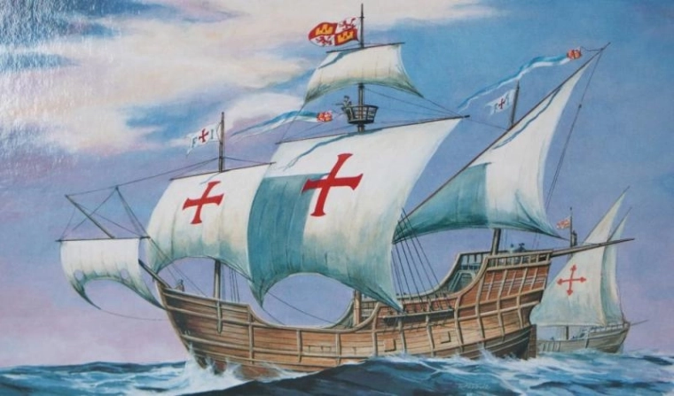 Modello della nave Santa Maria 1:270