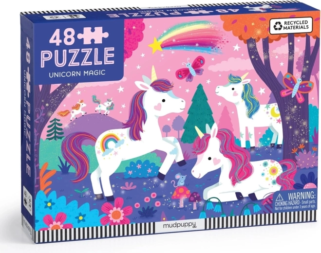 Puzzle Mudpuppy Unicorni magici, 48 pezzi