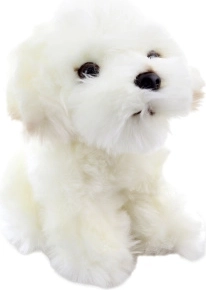 cagnolino maltese di peluche 18 cm eco-friendly
