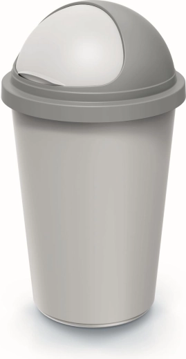Pattumiera Prosperplast Compacta R 50 l grigio cenere con coperchio grigio chiaro