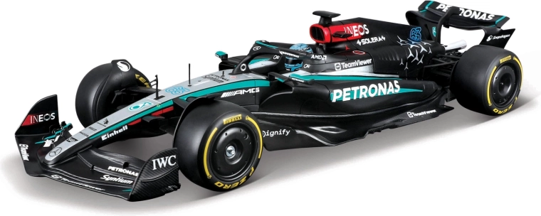 Bburago kit di montaggio del modello da gara F1 Mercedes‑AMG Petronas W15 2024 George Russell 1:24
