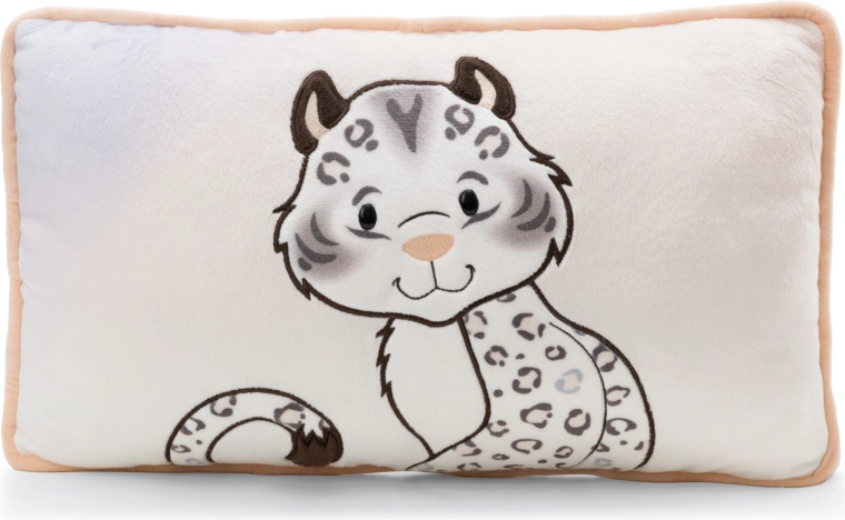 Cuscino in peluche leopardo delle nevi Eleni Snowbell 43 × 25 cm