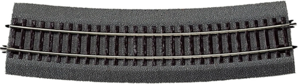 Roco Line binario arcuato con massicciata