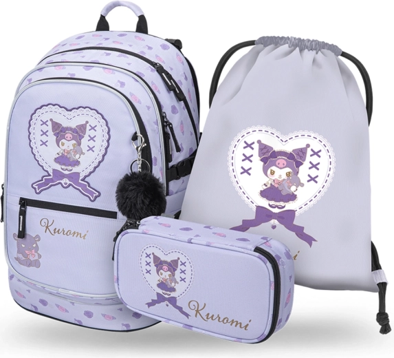 Set scolastico Baagl 3 pezzi Core Kuromi Sweet One (zaino, astuccio, sacchetto) GRS