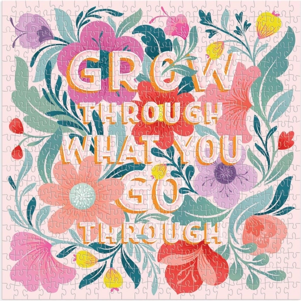 puzzle quadrato Galison Grow Through What You Go Through – 500 pezzi