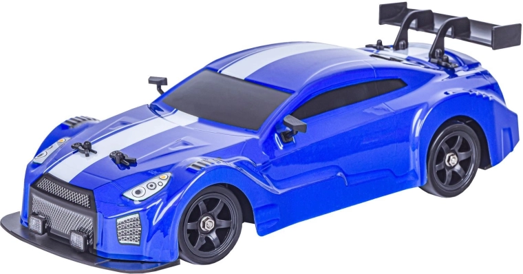 Carrozzeria per auto da drift 1:16 Nissan GTR blu con LED - 1 pezzo