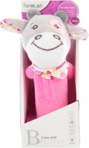 Sonaglio squeak rosa mucca per neonati