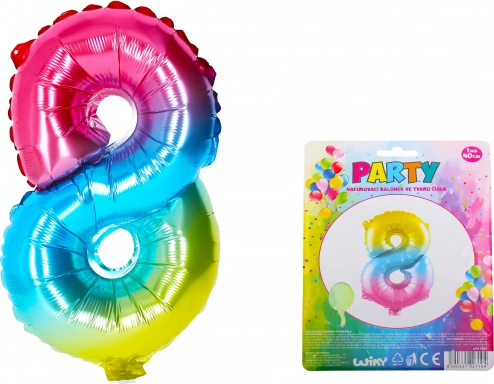 Palloncino gonfiabile arcobaleno numero 8
