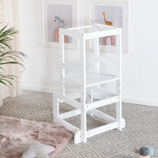 Roba torre di apprendimento Montessori bianca