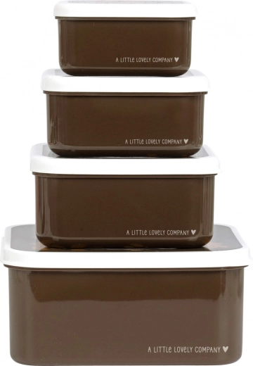 Set di quattro contenitori per snack A Little Lovely Company – Orsi