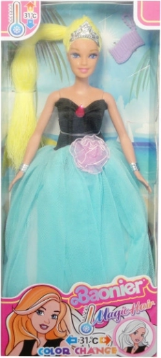 Bambola con capelli lunghi che cambiano colore al sole