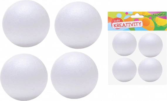 Sfere di polistirolo decorative 7 cm, 4 pezzi