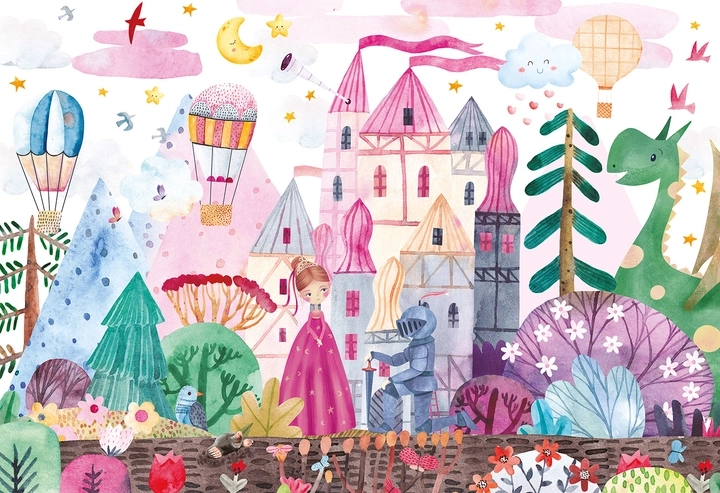 Puzzle con adesivi Castello 250 pezzi