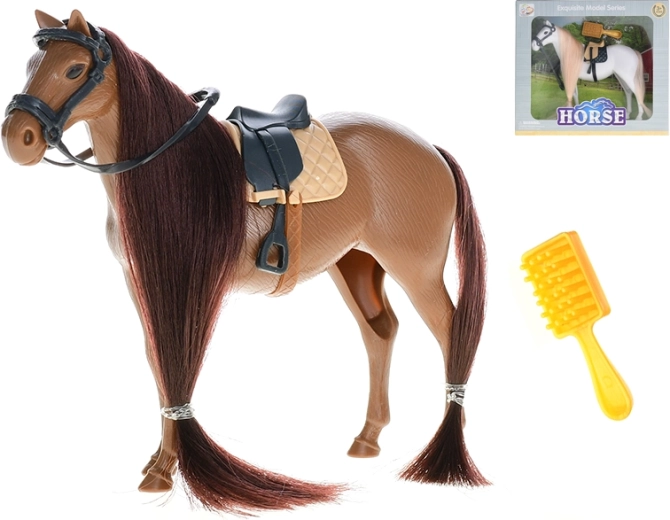 Figuretta cavallo 15 cm con accessori