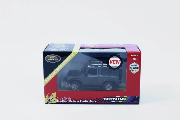 Modello auto fuoristrada TOMY Britains Land Rover Defender 90 nel fango 1:32