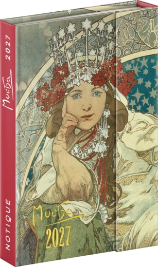 Agenda settimanale magnetica Notique Alfons Mucha 2027 11 × 16 cm
