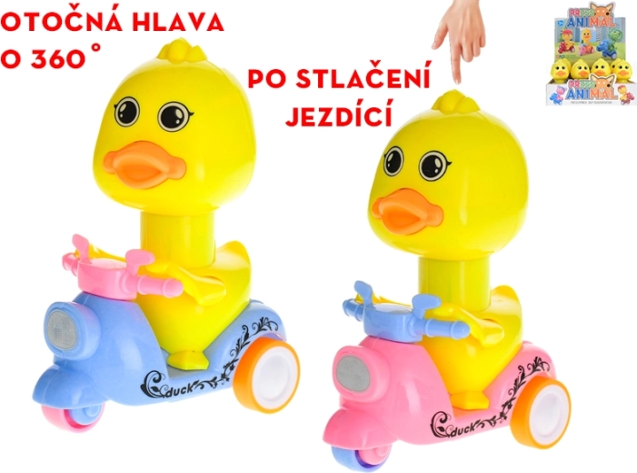 Anatroccolo per bambini 13 cm – movimento a pressione e testa girevole a 360°