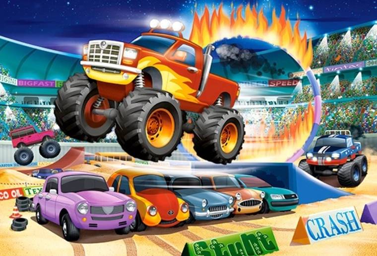 Puzzle 40 Maxi Monster Truck Saltellante