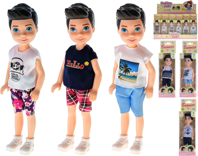 Omino alla moda 14 cm – figurina snodata in plastica per il gioco creativo