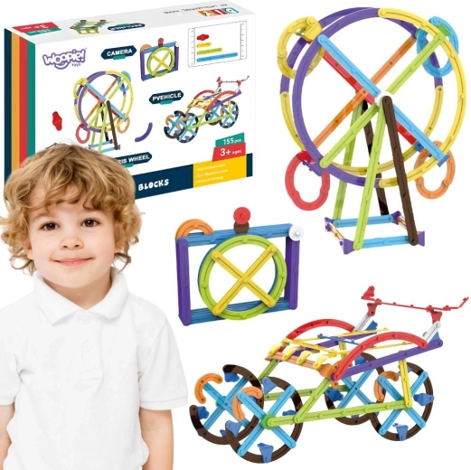 Woopie costruzioni educative matematiche 3D 155 pezzi