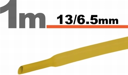 Guaina termorestringente gialla 13/6,5 mm