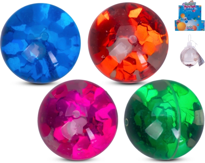 Pallina rimbalzante scintillante 6 cm – set da 12 pz