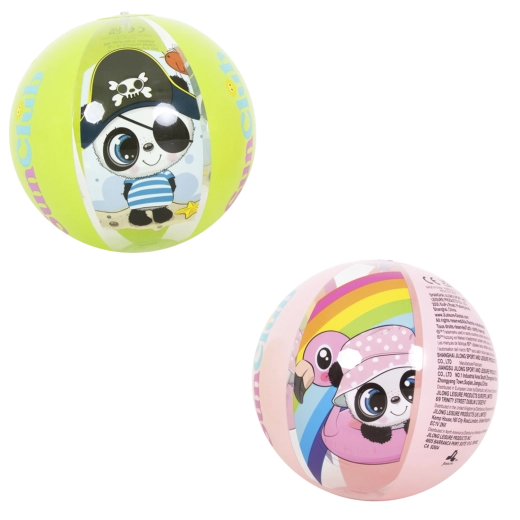 Pallone da spiaggia gonfiabile Panda 40 cm, mix di motivi