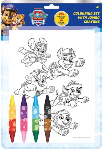 Set da colorare Paw Patrol con pastelli a cera bifacciali