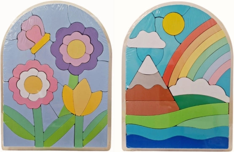 Puzzle in legno con immagine colorata - 1 pezzo