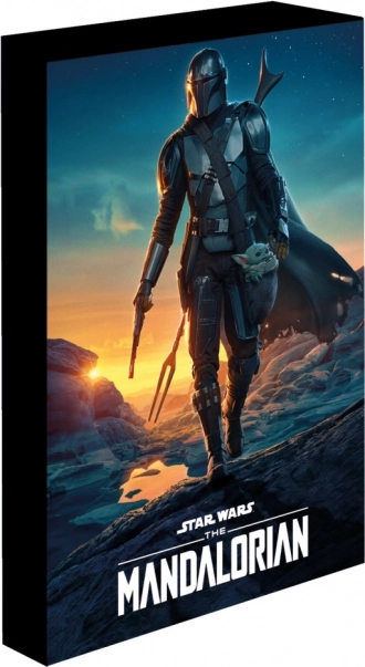 Quadro LED luminoso 30x40 cm Mandalorian