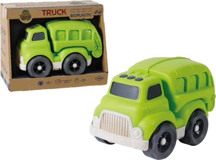 Camion della spazzatura in bioplastica 18 cm