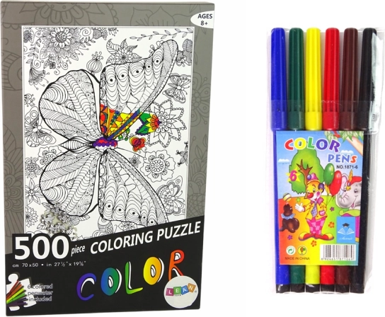 Libri da colorare Puzzle 500 pezzi Farfalla
