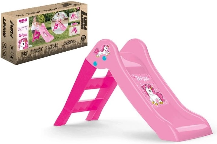 Scivolo per bambini Dolu unicorno rosa