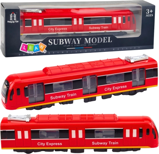 Metro trenino City Express con luci e suoni, rosso