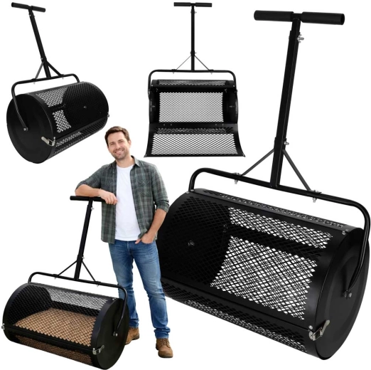 spandiconcime e compost LUARO con rullo metallico a rete