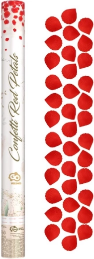 Coriandoli pneumatici petali di rosa rossi in tessuto