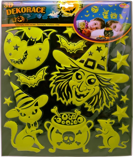 Adesivi 3D luminosi streghe Sparkys