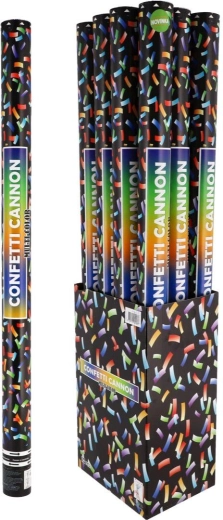 Coriandoli multicolori sparati in tubo da 78 cm - 1 pezzo