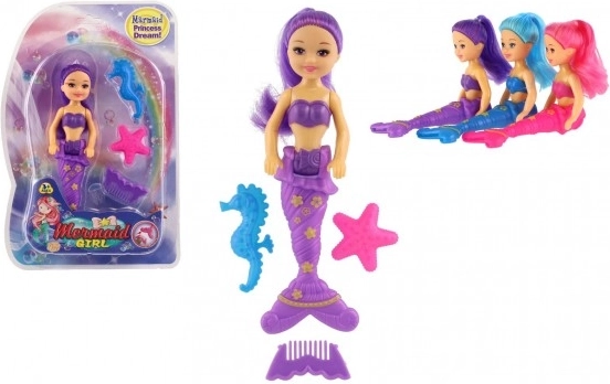 Bambola sirenetta con accessori 15 cm