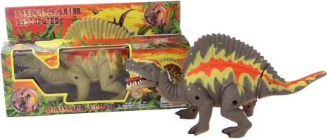 Dinosauro camminante con luci e suoni, 33 cm