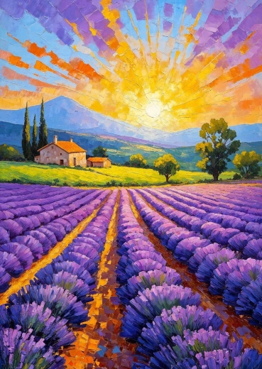 Enjoy puzzle Tramonto sulla lavanda 1000 pezzi