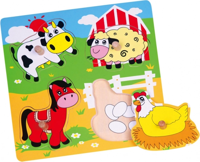 Babu puzzle in legno animali della fattoria
