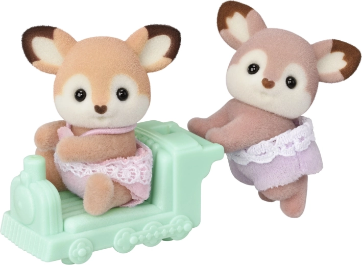 Gemellini di cerbiatto con trenino SYLVANIAN FAMILIES